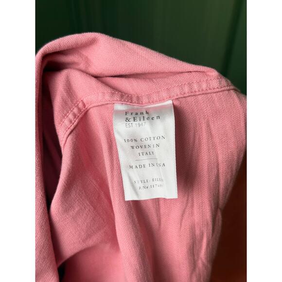 Frank & Eileen EILEEN Famous Denim Button-Up Long Sleeve Shirt Sunset Pink XXS - Picture 10 of 10